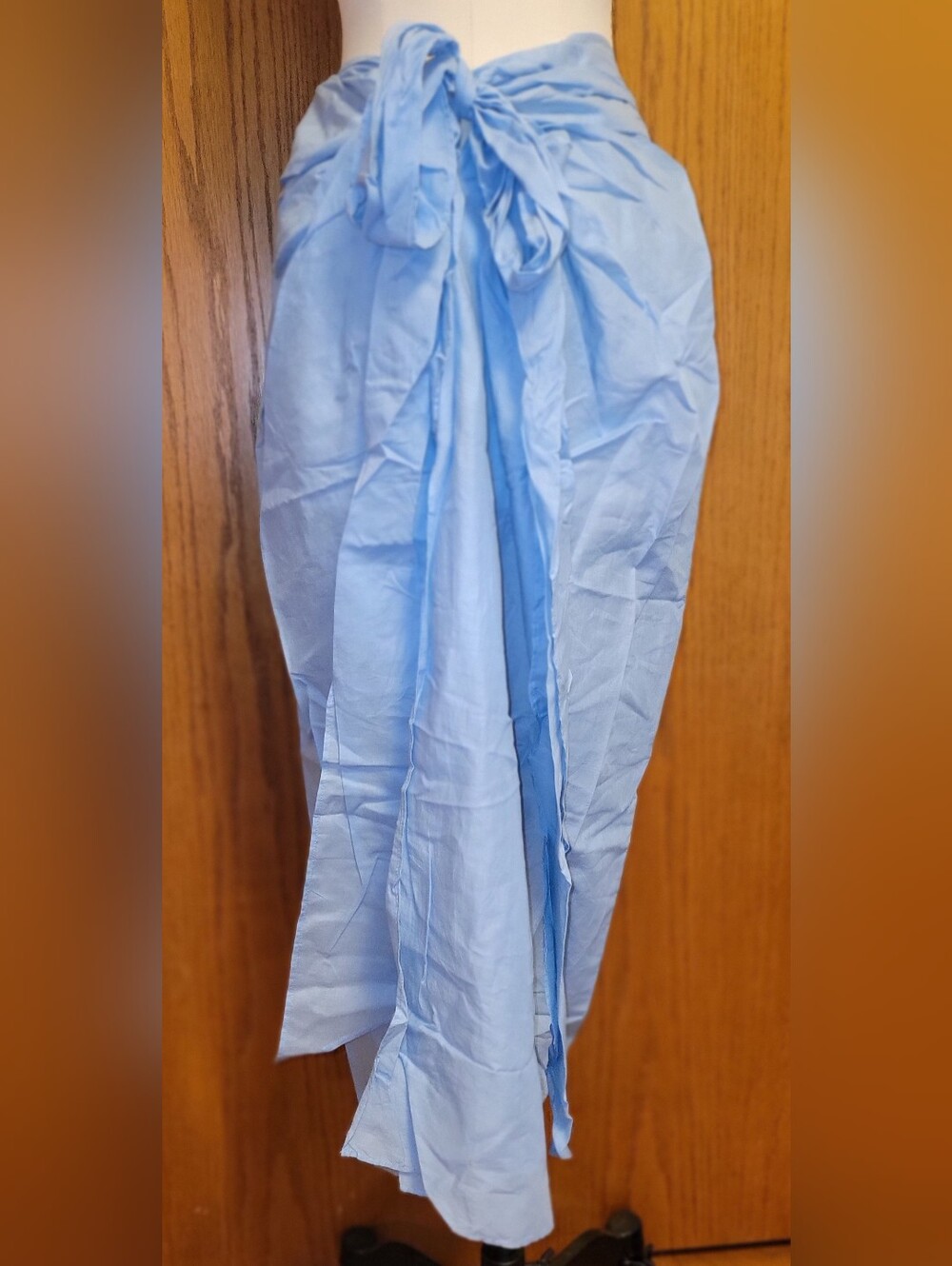 J.Crew Womens One-Piece Light Blue Swimsuit/ Sarong 2/XS NWT! - Picture 2 of 2